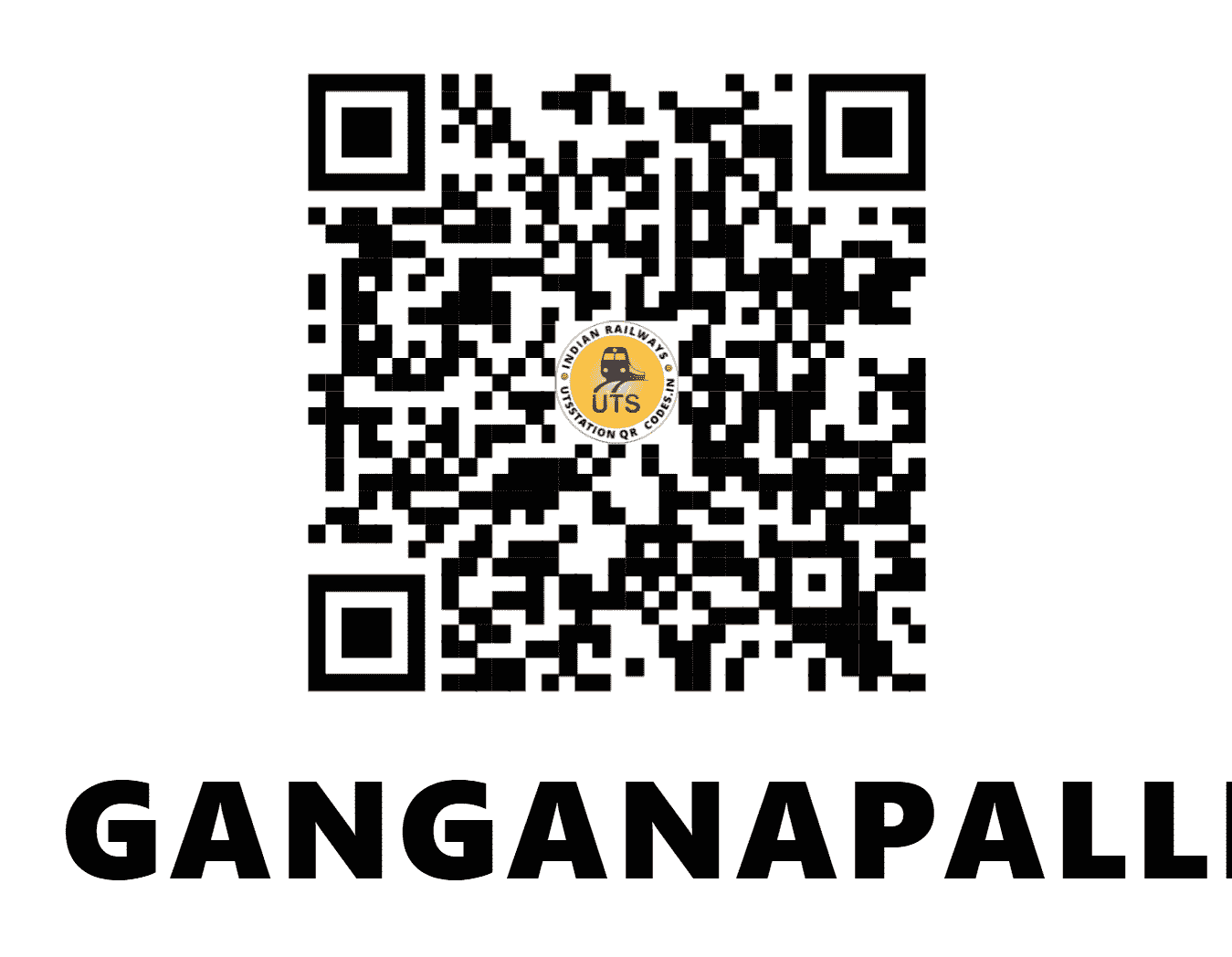 UTS QR Code for GANGANAPALLE - GGNP (SC - ANDHRA PRADESH)